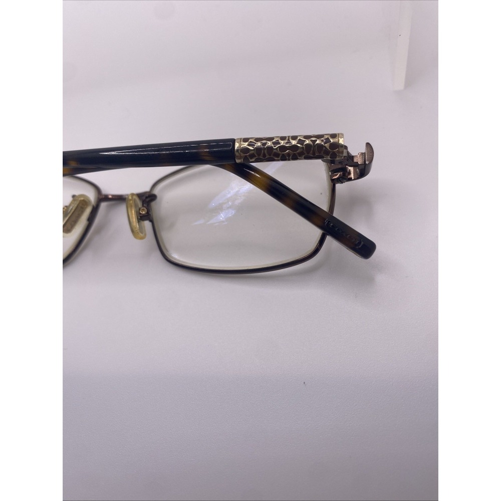 Coach Eyeglasses FRAMES ONLY Gertie 51-16-135 Brown Tortoise 383 - Picture 5 of 16